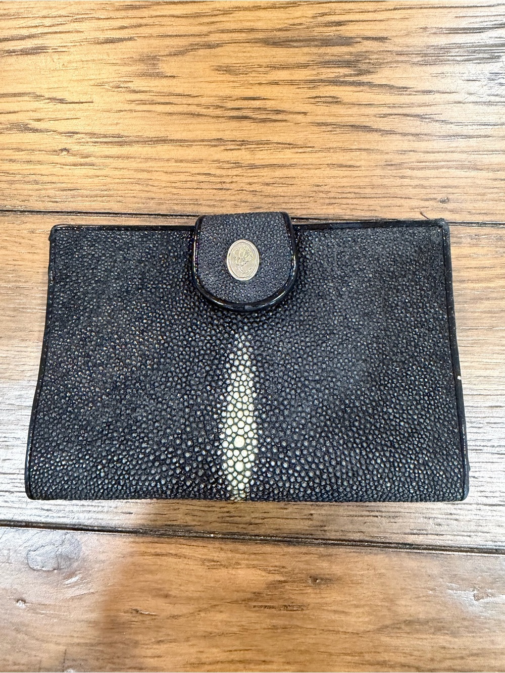 Classic Black Stingray-Texture Women's Wallet